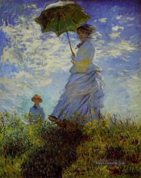 Claude Monet Werke - Der Weg Frau mit Sonnenschirm Claude Monet